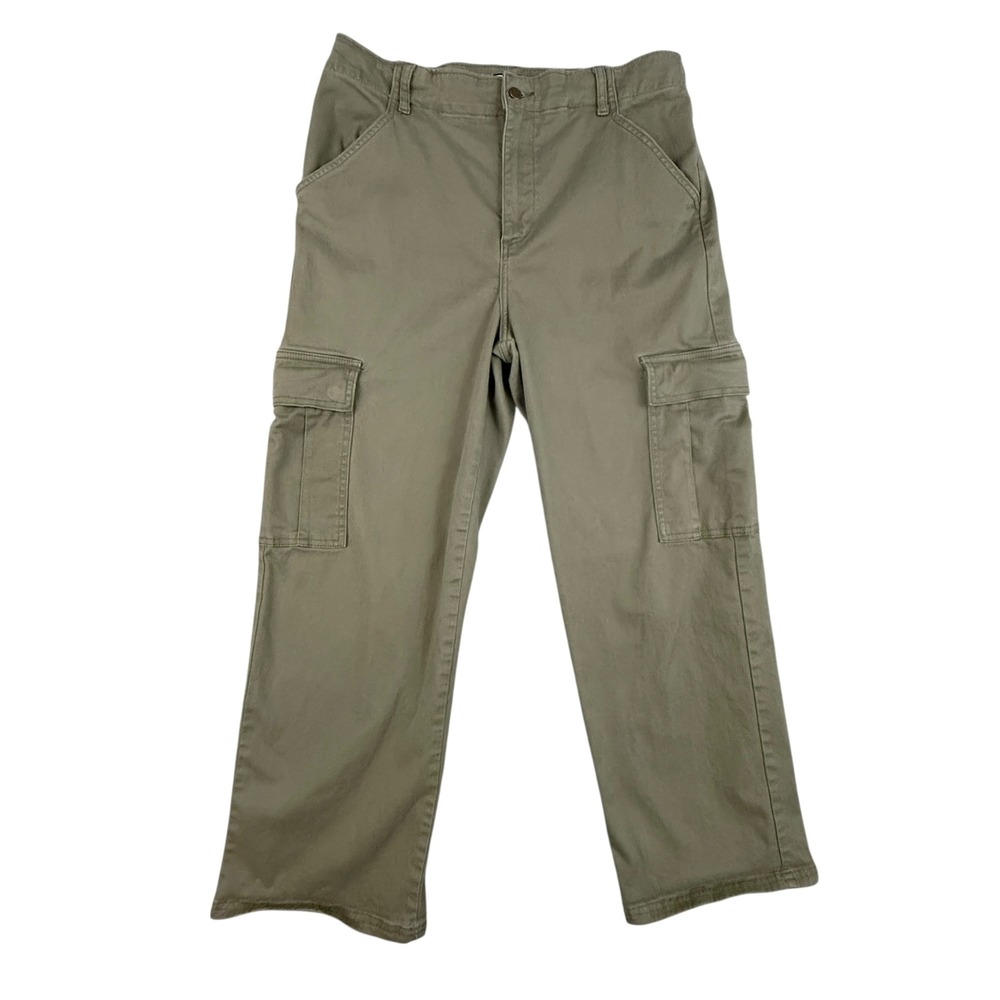 Bagatelle Collection Cargo Pants Women's Size 12 Relaxed Fit Stretch‎ Army Green - Picture 2 of 12